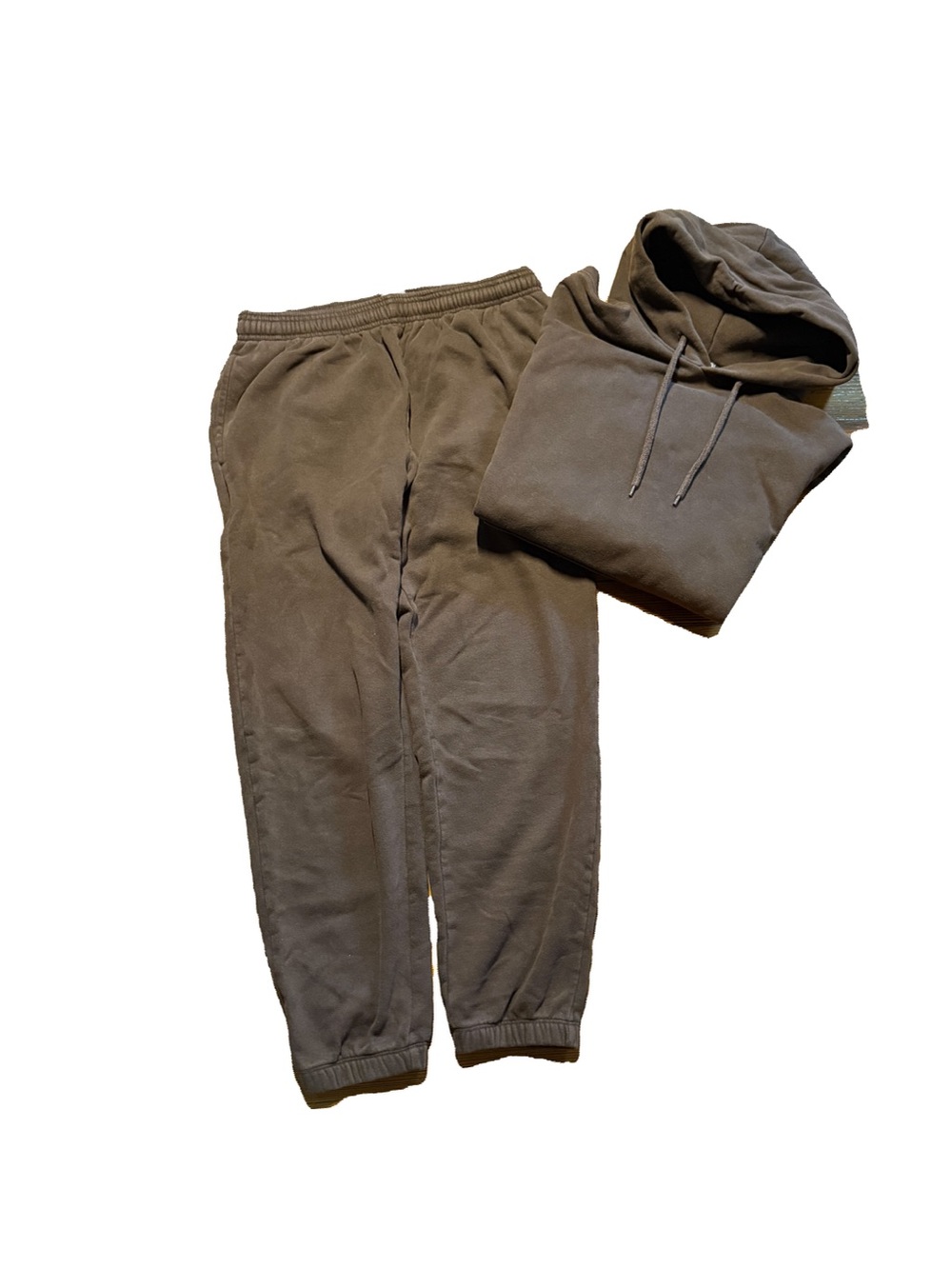 Chocolate Brown Fleece Hoodie Jogger Set Gap Mens Small